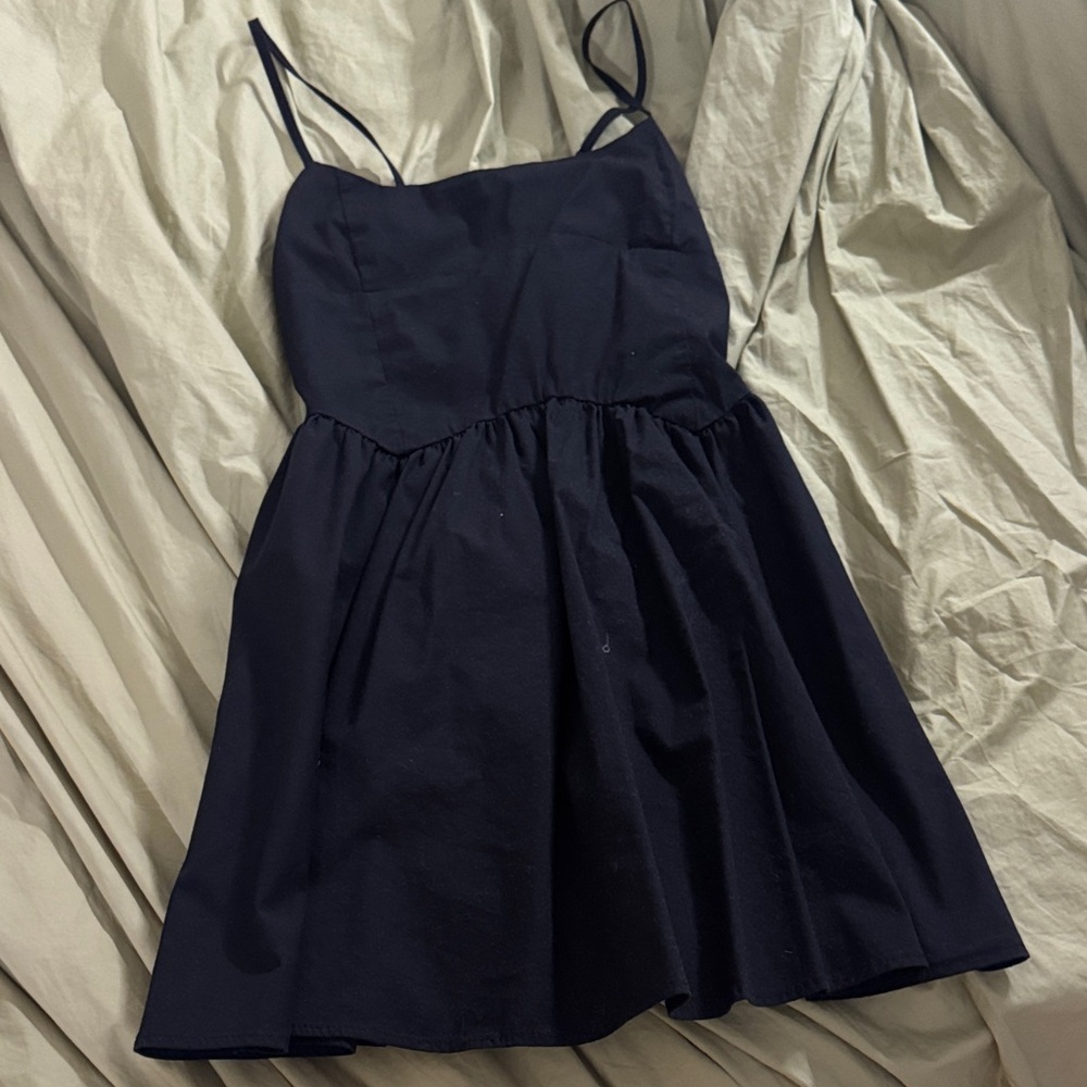 Peppermayo Black Mini Dress with Spaghetti Straps
